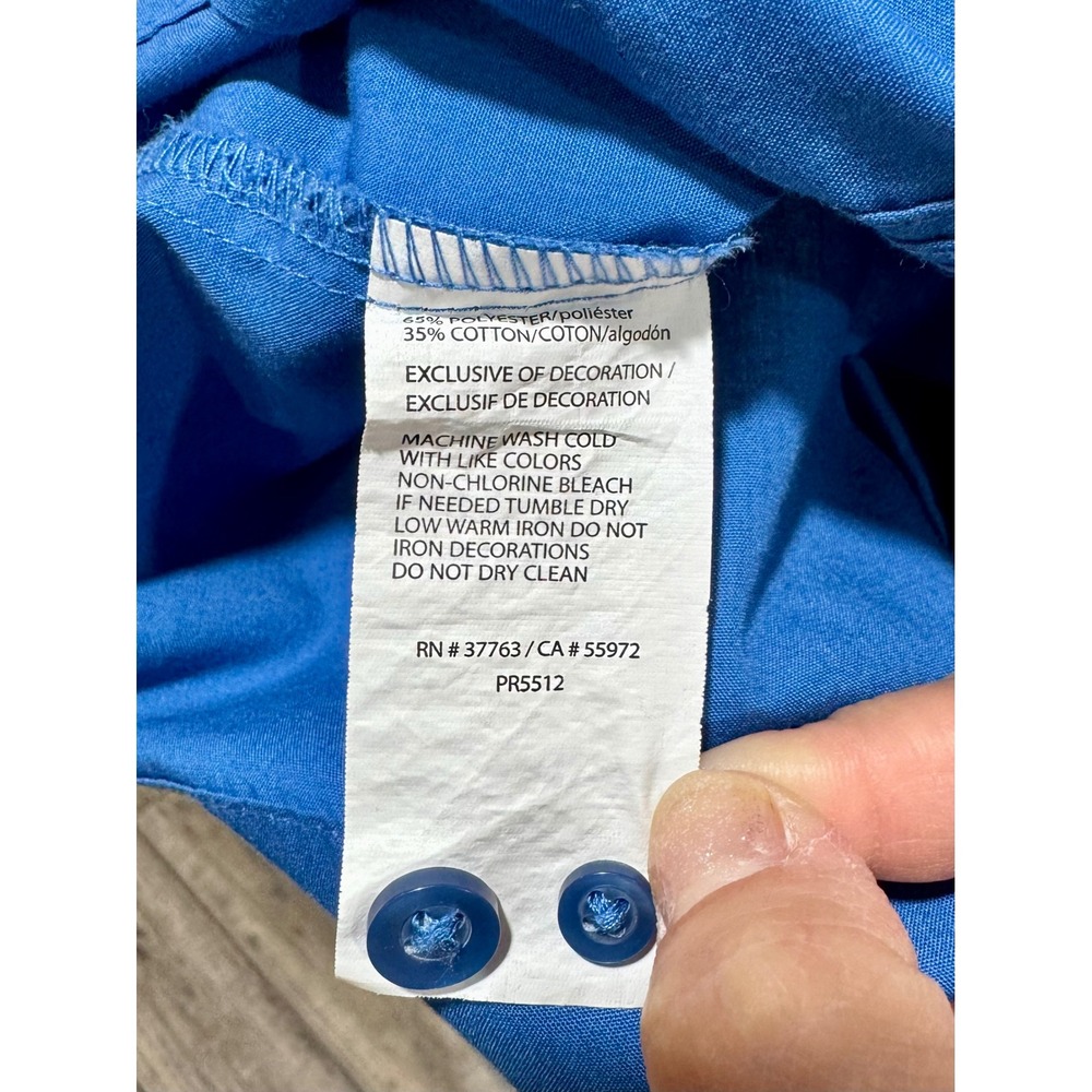 Cubavera Mens Blue Short Sleeve Guayabera Cuban Style Embroidered Shirt XXL - Picture 6 of 6